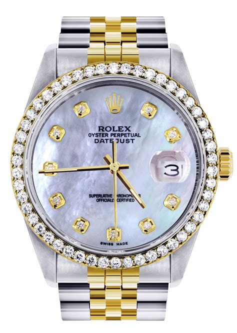 mother of pearl rolex mens|rolex 36mm datejust with diamonds.